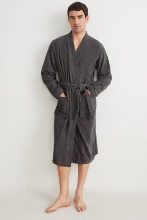 C&A Bathrobe Organic Cotone Grigie | 3128-OUMIP