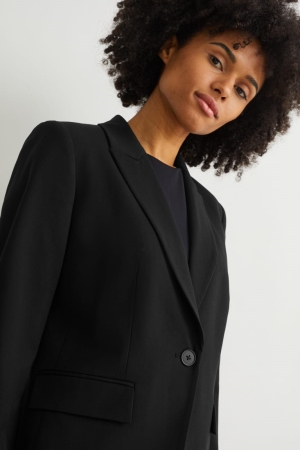 C&A Business Blazer- Regular Fit 4 Way Stretch Nere | 0968-YRTXL