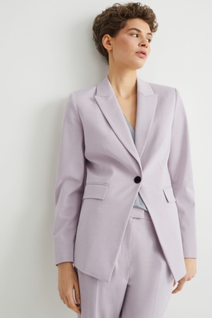 C&A Business Blazer- Regular Fit 4 Way Stretch Viola Chiaro | 5704-VTCOI