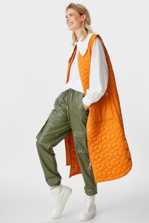C&A Cargo Faux Pelle Recycled Verdi Scuro | 1835-DCBVA
