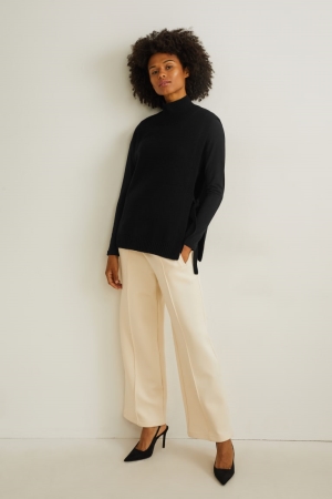C&A Cashmere Blend Poncho Nere | 1305-ZWYBN