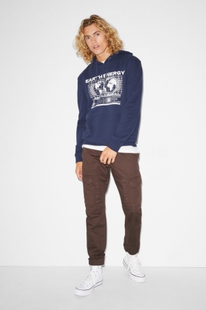 C&A Clockhouse Cargo Slim Fit Marroni Scuro | 0741-RVGJP
