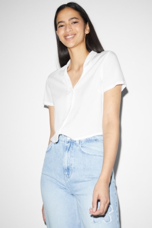 C&A Clockhouse Cropped With Livaeco™ Fibres Bianche | 0614-VPCTG