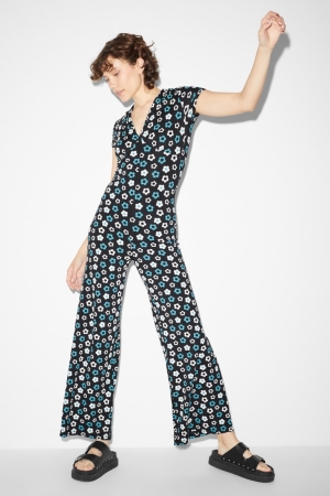 C&A Clockhouse Floral Nere | 6720-HEWZB