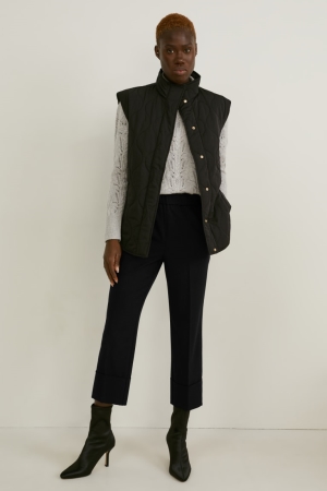 C&A Cloth High Vita Dritto Fit Nere | 1587-ZRMJX