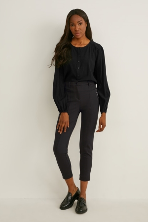 C&A Cloth Mid-rise Vita Slim Fit Nere | 8410-FGUZY
