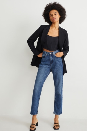 C&A Dritto High Vita Lycra® Blu | 5937-WAODE