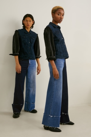 C&A E.L.V. Denim Larghe Leg High Vita Genderneutral Recycled Blu | 7803-SXQYM