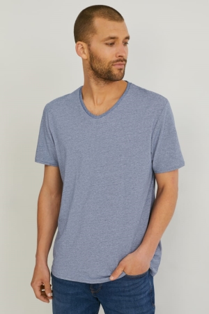 C&A Flex Organic Cotone Lycra®- A Strisce Blu | 6325-NVIOW