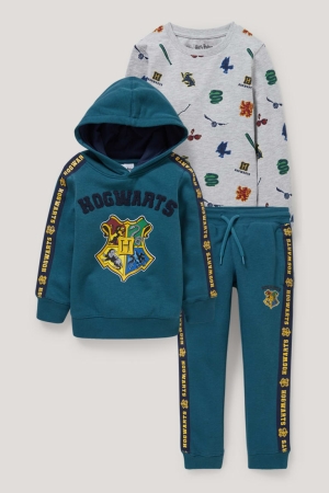 C&A Harry Potter Set, Long Sleeve And Joggers Verde Acqua Scuro | 9764-URQAO