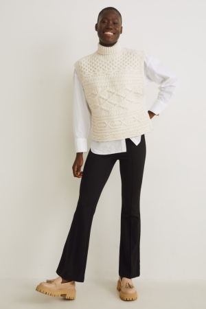 C&A Jersey Flared Nere | 2851-IDUTC