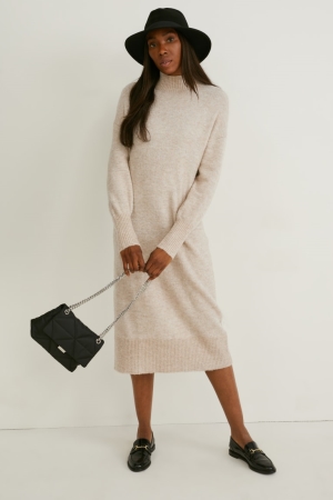 C&A Lavorato A Maglia Recycled Beige | 7082-QFLEU