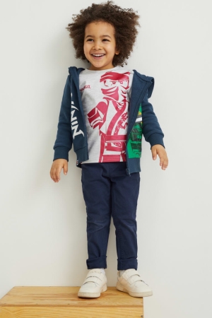 C&A Lego Ninjago Set Zip-through, Long Sleeve And Sleeve Blu Scuro | 6183-SGFKE