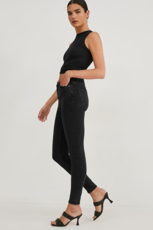 C&A Made In Eu Magro High Vita Organic Cotone Nere | 7016-DNBEL