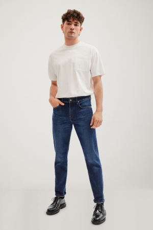 C&A Made In Eu Tapered Organic Cotone Blu Blu Scuro | 0973-PYOFR