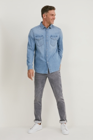 C&A Magro Flex Jog Denim Recycled Blu Grigie | 0187-WPLBE