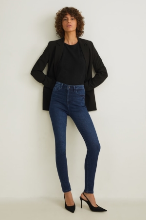 C&A Magro High Rise Lycra® Blu Blu Scuro | 1783-VXSHP
