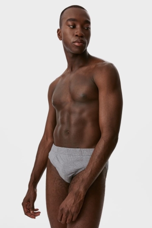 C&A Multipack Of 10 Briefs Organic Cotone Grigie | 9184-KJYHC