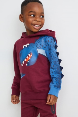 C&A Multipack Of 2 Dinosaur And Long Sleeve Bordeaux | 1907-MXFIP