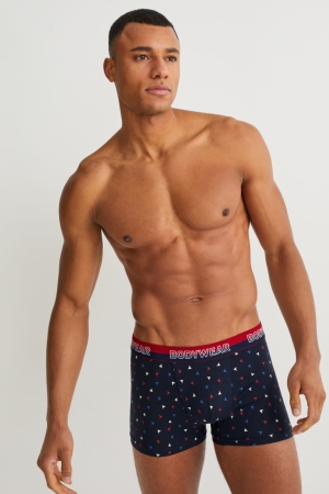C&A Multipack Of 3 Trunks With Organic Cotone Rosse Blu | 8015-ANXLU