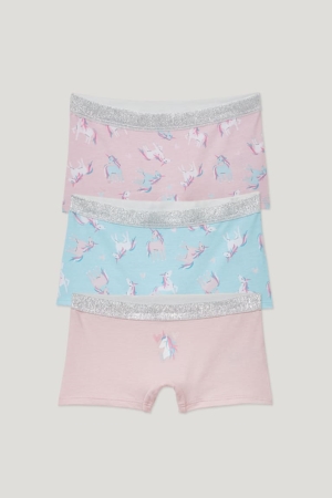 C&A Multipack Of 3 Unicorn Organic Cotone Rosa | 6723-GAWBK