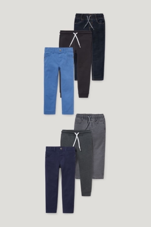 C&A Multipack Of 6, Thermal And Joggers Slim Fit Nere | 1892-HPOLN