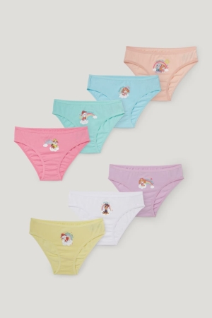 C&A Multipack Of 7 Paw Patrol Briefs Organic Cotone Bianche Gialle | 4596-SHVZO