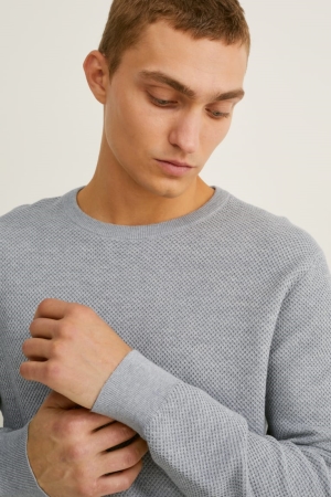 C&A Pima Cotone Grigie Chiaro | 6245-ZCRSM
