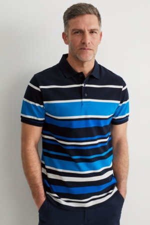 C&A Polo A Strisce Blu Scuro | 6429-EURTY