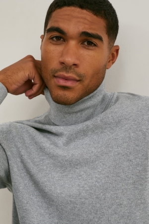 C&A Polo Neck Organic Cotone Grigie | 6491-FZOTJ