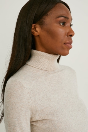 C&A Polo Neck Recycled Beige | 2076-ANMCI