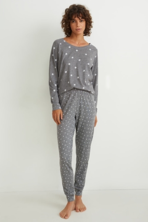 C&A Pyjamas Patterned Grigie | 9018-EPQGV