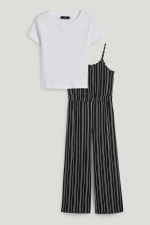 C&A Set And Sleeve 2 Piece Nere Bianche | 0913-MXNVU