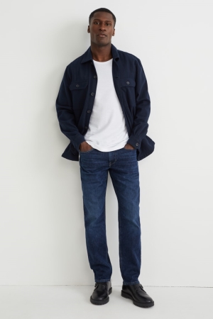 C&A Tapered With Hemp Fibres Lycra® Blu Blu Scuro | 8725-FMVAG