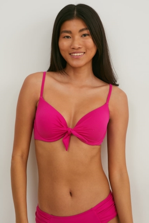 C&A Underwire Bikini Imbottito Lycra® Xtra Life™ Rosa | 6571-EJQWT