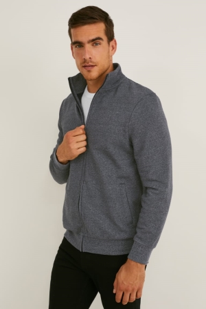 C&A Zip-through With Organic Cotone Grigie Scuro | 3049-PFGNH
